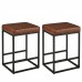2PCS Square Bar Stool Set with PU Leather Cushion 24"Counter & Bar Height Heavy-Duty Metal Frame, Footrest, Non-Slip Feet for Kitchen Island, Bar, Dining 2PCS Square Bar Stool Set with PU Leather Cushion 24"Counter & Bar Height Heavy-Duty Metal Frame, Footrest, Non-Slip Feet for Kitchen Island, Bar, Dining