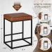 2PCS Square Bar Stool Set with PU Leather Cushion 24"Counter & Bar Height Heavy-Duty Metal Frame, Footrest, Non-Slip Feet for Kitchen Island, Bar, Dining 2PCS Square Bar Stool Set with PU Leather Cushion 24"Counter & Bar Height Heavy-Duty Metal Frame, Footrest, Non-Slip Feet for Kitchen Island, Bar, Dining