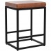 2PCS Square Bar Stool Set with PU Leather Cushion 24"Counter & Bar Height Heavy-Duty Metal Frame, Footrest, Non-Slip Feet for Kitchen Island, Bar, Dining 2PCS Square Bar Stool Set with PU Leather Cushion 24"Counter & Bar Height Heavy-Duty Metal Frame, Footrest, Non-Slip Feet for Kitchen Island, Bar, Dining
