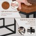 2 PCS Square Bar Stool Set with PU Leather Cushion 30" Counter & Bar Height Heavy-Duty Metal Frame, Footrest, Non-Slip Feet  for Kitchen Island & Home Bar