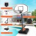Portable Poolside Basketball Hoop, 3.1ft-4.7ft Height Adjustable Hoop with 36" Backboard for Home, Pool, Indoor, Outdoor, Kids & Adults - CD-B002D