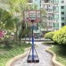 5.9 Feet Mini Basketball Stand and Hoop Backboard Adjustable w/ Wheels For Kids Outdoor