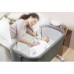 MSW Furniture for Kids Multifunctional Baby Bedside Bassinet Folding Portable Crib 