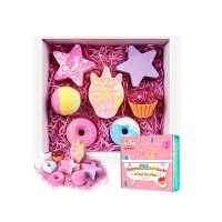 7 PCS Unicorn Spa Essential Oil Bath Bombs Set, Unique Shapes, Bubbles, Fragrance for Children, Kids