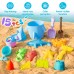 14PCS Sand Toys Beach Set Toy Shark Bucket Pail with Sand Filter for Children Kids Outdoor Play