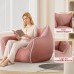 Oversized Bean Bag Chair, Foam Filled Corduroy Armchair, Pink