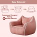 Oversized Bean Bag Chair, Foam Filled Corduroy Armchair, Pink