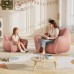 Oversized Bean Bag Chair, Foam Filled Corduroy Armchair, Pink