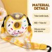 Donut Water Bottle, 380 mL Straw Cup with Strap, Yellow