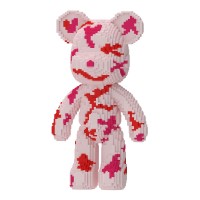 8000 PCS Bear Building Blocks, Bear Building Blocks Display Model for Kids & Adults (Pink) - CZ7704