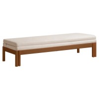 Solid Wood Sofa Bed, Folding Daybed Couch with Upholstered Cushion, Walnut Finish Beech Wood Frame, Convertible Guest Bed for Living Room, Small Apartment and Home Office, 202 cm Solid Wood Sofa Bed, Folding Daybed Couch with Upholstered Cushion, Walnut Finish Beech Wood Frame, Convertible Guest Bed for Living Room, Small Apartment and Home Office, 202 cm