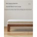 Solid Wood Sofa Bed, Folding Daybed Couch with Upholstered Cushion, Walnut Finish Beech Wood Frame, Convertible Guest Bed for Living Room, Small Apartment and Home Office, 202 cm