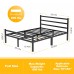 Mr IRONSTONE Full Size Bed Frame, 12.4" High Metal Platform Bed Frame with Headboard and Footboard, Storage, Non-Slip, No Box Spring Needed (Black) - BF04-F