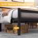 Mr IRONSTONE Full Size Bed Frame, 12.4" High Metal Platform Bed Frame with Headboard and Footboard, Storage, Non-Slip, No Box Spring Needed (Black) - BF04-F