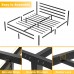 Mr IRONSTONE Full Size Bed Frame, 12.4" High Metal Platform Bed Frame with Headboard and Footboard, Storage, Non-Slip, No Box Spring Needed (Black) - BF04-F