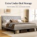 Queen Bed Frame, Grey Tufted Upholstered Platform Bed