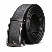 Men’s Ratchet Belt, Top Layer Cowhide Automatic Click Buckle Dress Belt, Adjustable No-Hole Business Casual Leather Waist Belt, 3.5 cm Width, Black Men’s Ratchet Belt, Top Layer Cowhide Automatic Click Buckle Dress Belt, Adjustable No-Hole Business Casual Leather Waist Belt, 3.5 cm Width, Black