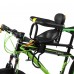 Children Safety Bicycle Seat Carrier with Back Rest, Foot Pedals for Ages 8M to 6 Years Old, 55LBS