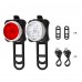 2PCS LED Bike Light Set, Front Headlight and Rear Bicycle Tail Light with 4 Light Modes, IPX4 Water Resistant, USB Charging 