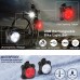 2PCS LED Bike Light Set, Front Headlight and Rear Bicycle Tail Light with 4 Light Modes, IPX4 Water Resistant, USB Charging 