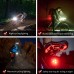 2PCS LED Bike Light Set, Front Headlight and Rear Bicycle Tail Light with 4 Light Modes, IPX4 Water Resistant, USB Charging 