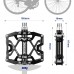SGODDE Mountain Bike Pedals, Aluminum Alloy 9/16 inch Flat Pedals with 3 Bearings for Bikes, Universal Fit (Black) - X002WSL3JB