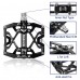 SGODDE Mountain Bike Pedals, Aluminum Alloy 9/16 inch Flat Pedals with 3 Bearings for Bikes, Universal Fit (Black) - X002WSL3JB