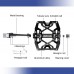 SGODDE Mountain Bike Pedals, Aluminum Alloy 9/16 inch Flat Pedals with 3 Bearings for Bikes, Universal Fit (Black) - X002WSL3JB