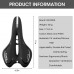 Bicycle Seat, Gel Padded Bike Saddle with Shock Absorption, Reflective Strips, Waterproof Cover