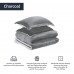 3-Piece Bedding Set, Micromink Sherpa Blanket Bed Set with 2 Pillow Shams, Ultra-Soft, Fray- Resistant (Charcoal) - Full / Queen - 2995