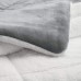 3-Piece Bedding Set, Micromink Sherpa Blanket Bed Set with 2 Pillow Shams, Ultra-Soft, Fray- Resistant (Charcoal) - Full / Queen - 2995