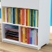 Childrens Kids Cartoon Engraved Bookshelf Multi-Layer Organizer Shelf with Storage Rack Cabinets - White