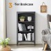 3 Tier Wooden Bookcase, 109 cm H Open Display Bookshelf with Storage Shelves for Home, Bedroom, Office - BK001