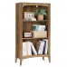 3 Tier Wooden Bookcase, 109 cm H Open Display Bookshelf with Storage Shelves for Home, Bedroom, Office - BK001