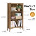 3 Tier Wooden Bookcase, 109 cm H Open Display Bookshelf with Storage Shelves for Home, Bedroom, Office - BK001