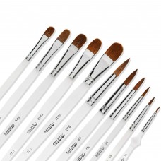 ARTIFY 11 PCS Professional Watercolor Gouache Brush Set with Carrying Case