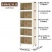 5 Tier Stackable Storage Shelf, Collapsible Closet Organizer Transparent Storage Boxes with Wheels for Home, Kitchen, Bedroom, Closet - 9015