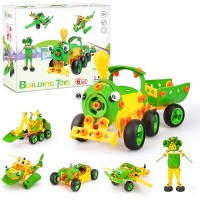 142 PCS STEM Building Block Sets, Preschool Educational 6 in 1 Construction Toys for Boys Girls