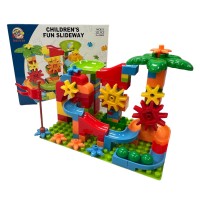 121 PCS Kids Building Blocks, DIY Building Block Children's Fun Slideway - MC853