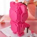 DIY Building Blocks, 1200 PCS Cartoon Building Blocks Set - Straw Bear
