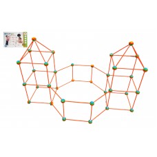 Children's Robust Building Kits - Fort Construction, DIY Puzzle, Educational House Building Toy with 108 Pieces, Castle Tunnels, Play Tent - Ideal Gift for Boys and Girls Ages 3 and Up