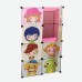 Toytexx Portable DIY Closet Cabinet Wardrobe for Children and Kids Modular Storage Organizer Dresser Hanging Rack Clothes - 8 Cube Set