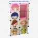 Toytexx Portable DIY Closet Cabinet Wardrobe for Children and Kids Modular Storage Organizer Dresser Hanging Rack Clothes - 8 Cube Set