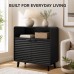 Sideboard Storage Cabinet, 2 Doors, 80 cm, Black