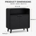 Sideboard Storage Cabinet, 2 Doors, 80 cm, Black