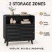 Sideboard Storage Cabinet, 2 Doors, 80 cm, Black