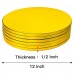 8-Pack 12 inch Round Cake Boards Cake Drums, 1/2" Thick Cake Board, Round, Sturdy, Seamless, Greaseproof