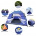 4/6 Person Camping Tent, Waterproof Windproof Tent with Removable Top Rainfly, Large Mesh Windows, Easy Set Up, Carry Bag - BS-0066