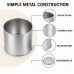 Empty Candle Tin with Lid, Silver Metal Container for DIY Crafts