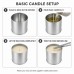 Empty Candle Tin with Lid, Silver Metal Container for DIY Crafts